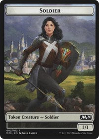 Soldier // Dinosaur Double-Sided Token [Game Night 2019 Tokens] | Mega City Incorporated