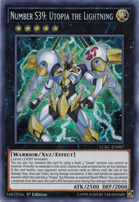 Number S39: Utopia the Lightning [LCKC-EN087] Secret Rare | Mega City Incorporated