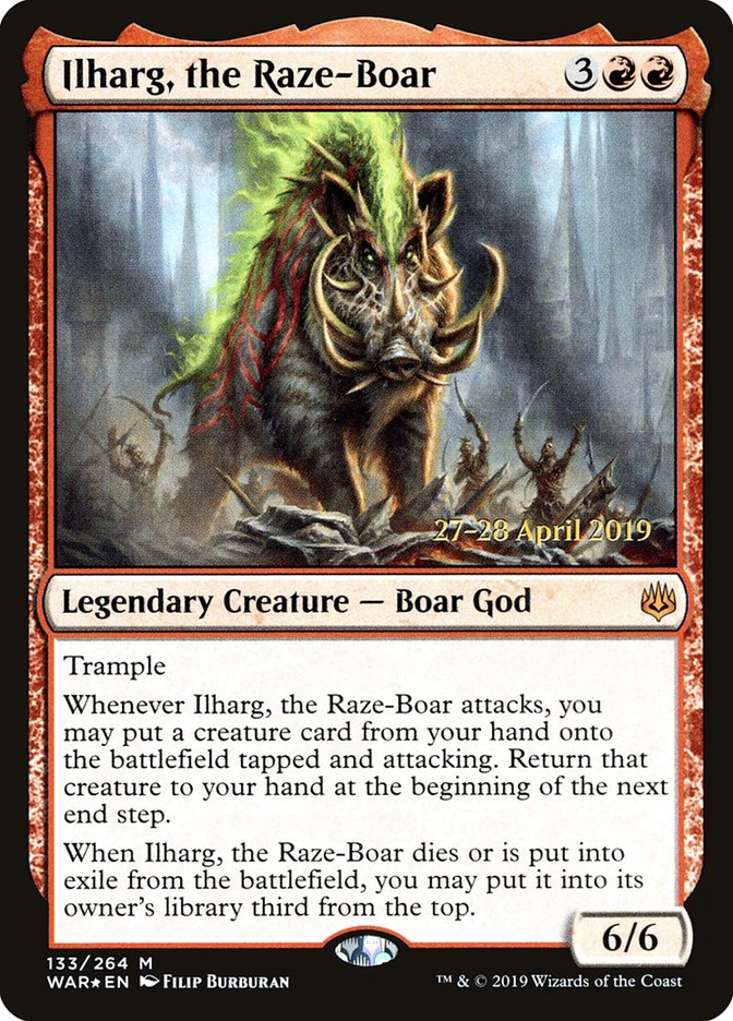 Ilharg, the Raze-Boar  [War of the Spark Prerelease Promos] | Mega City Incorporated