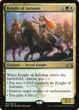 Knight of Autumn [Guilds of Ravnica Promos] | Mega City Incorporated