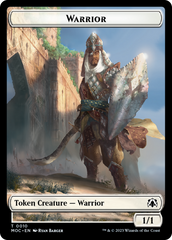 Warrior // Elspeth, Sun's Champion Emblem Double-Sided Token [March of the Machine Commander Tokens] | Mega City Incorporated