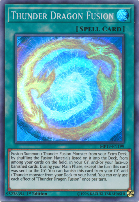 Thunder Dragon Fusion [MP19-EN199] Super Rare | Mega City Incorporated