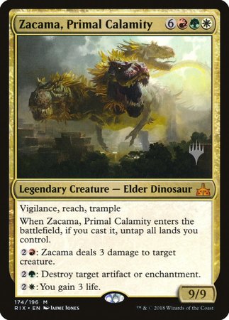 Zacama, Primal Calamity [Rivals of Ixalan Promos] | Mega City Incorporated