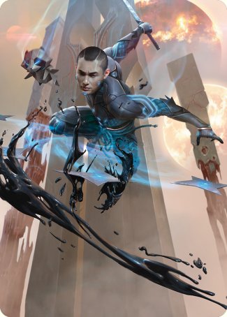 Kaito, Dancing Shadow Art Card [Phyrexia: All Will Be One Art Series] | Mega City Incorporated