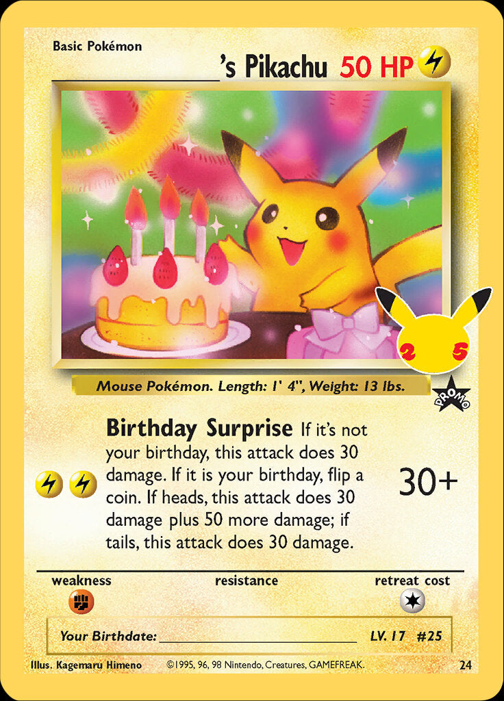 _____'s Pikachu (24) [Celebrations: 25th Anniversary - Classic Collection] | Mega City Incorporated