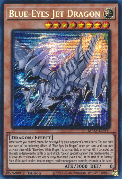 Blue-Eyes Jet Dragon [MP23-EN004] Prismatic Secret Rare | Mega City Incorporated