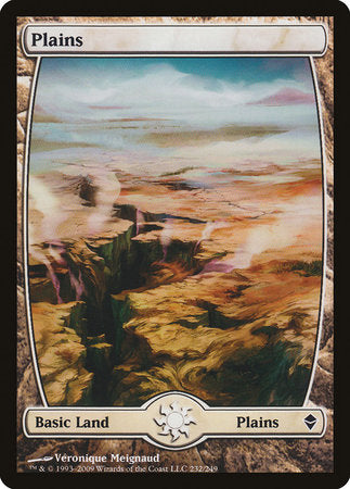 Plains (232) - Full Art [Zendikar] | Mega City Incorporated