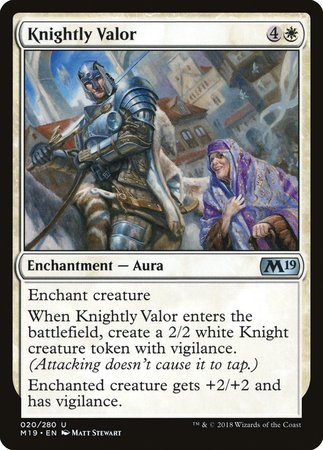 Knightly Valor [Core Set 2019] | Mega City Incorporated