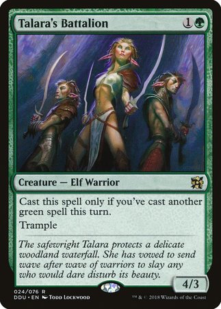 Talara's Battalion [Duel Decks: Elves vs. Inventors] | Mega City Incorporated