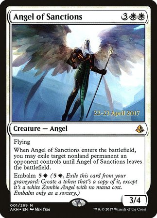 Angel of Sanctions [Amonkhet Promos] | Mega City Incorporated