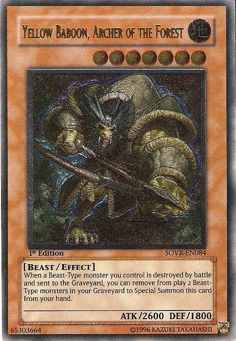 Yellow Baboon, Archer of the Forest [SOVR-EN084] Ultimate Rare | Mega City Incorporated