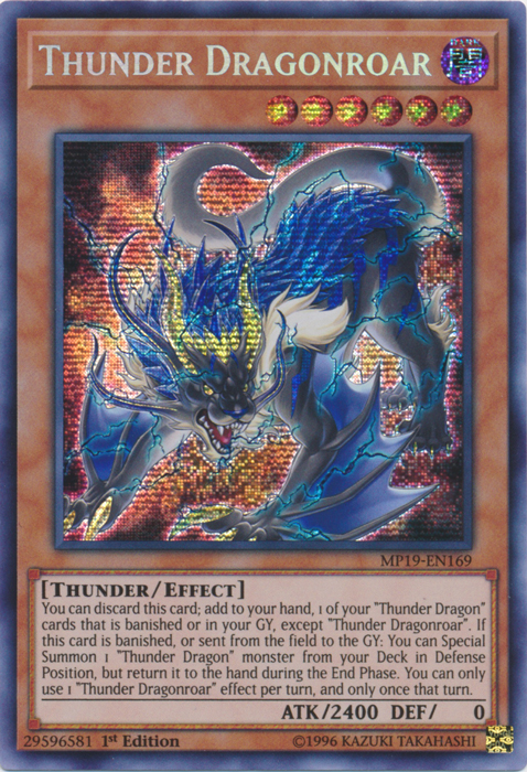 Thunder Dragonroar [MP19-EN169] Prismatic Secret Rare | Mega City Incorporated