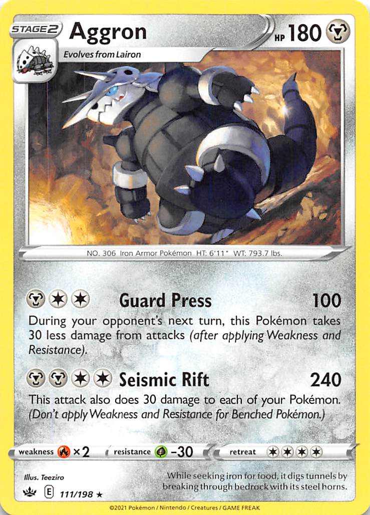 Aggron (111/198) [Sword & Shield: Chilling Reign] | Mega City Incorporated