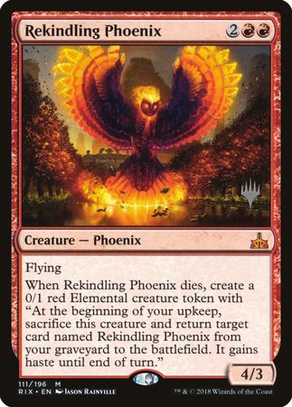 Rekindling Phoenix [Rivals of Ixalan Promos] | Mega City Incorporated