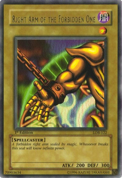 Right Arm of the Forbidden One [LOB-122] Ultra Rare | Mega City Incorporated