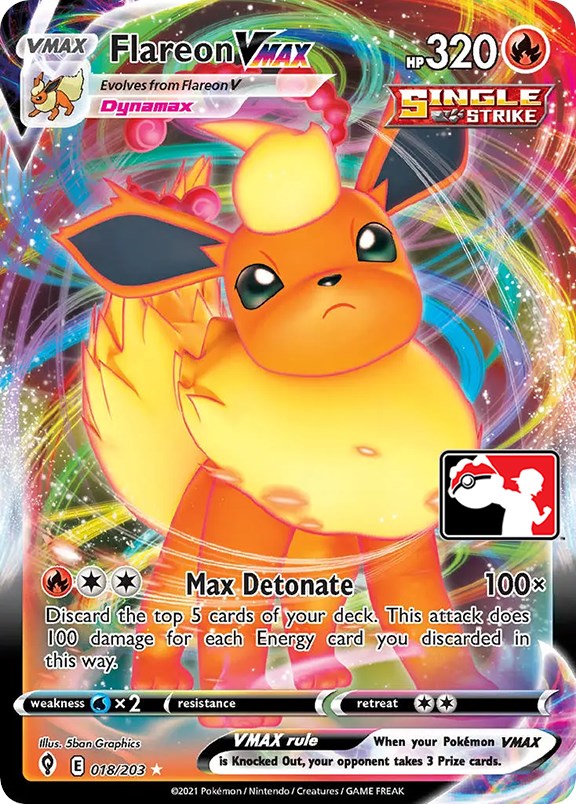 Flareon VMAX (018/203) [Prize Pack Series One] | Mega City Incorporated