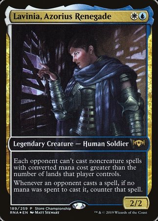 Lavinia, Azorius Renegade [Ravnica Allegiance Promos] | Mega City Incorporated