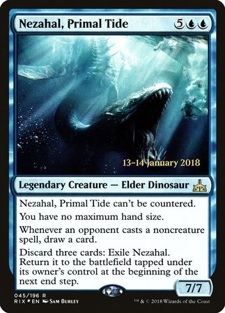 Nezahal, Primal Tide [Rivals of Ixalan Promos] | Mega City Incorporated