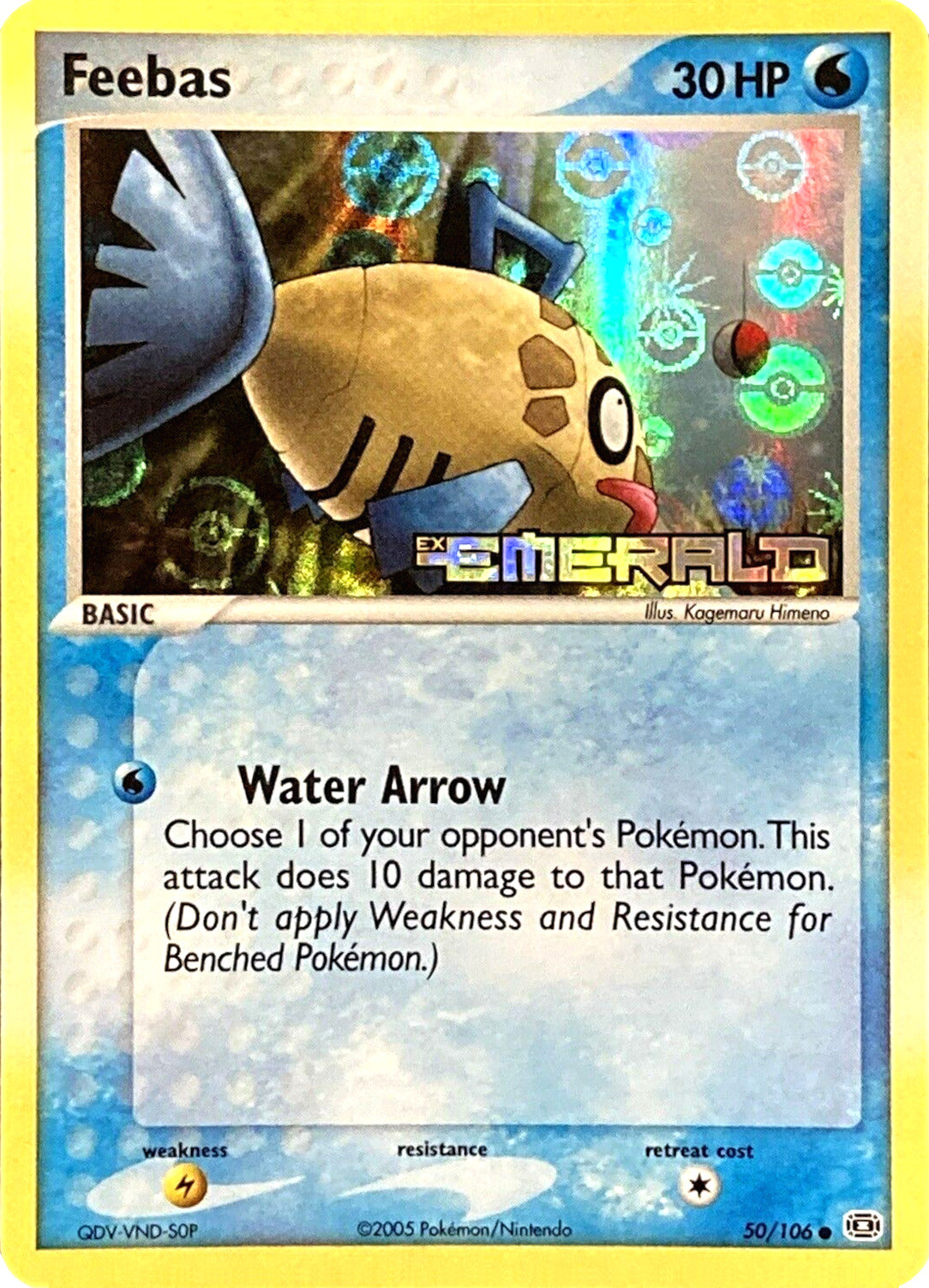 Feebas (50/106) (Stamped) [EX: Emerald] | Mega City Incorporated