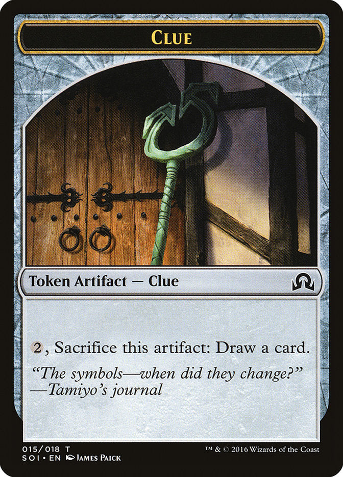 Clue (015/018) [Shadows over Innistrad Tokens] | Mega City Incorporated