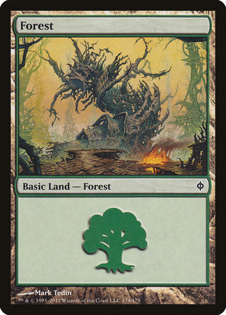 Forest (174) [New Phyrexia] | Mega City Incorporated