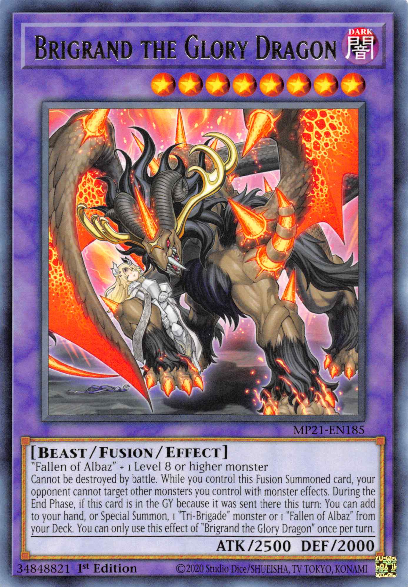 Brigrand the Glory Dragon [MP21-EN185] Rare | Mega City Incorporated