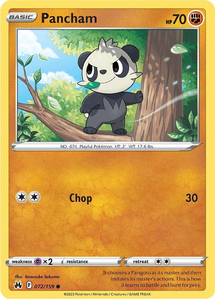 Pancham (072/159) [Sword & Shield: Crown Zenith] | Mega City Incorporated