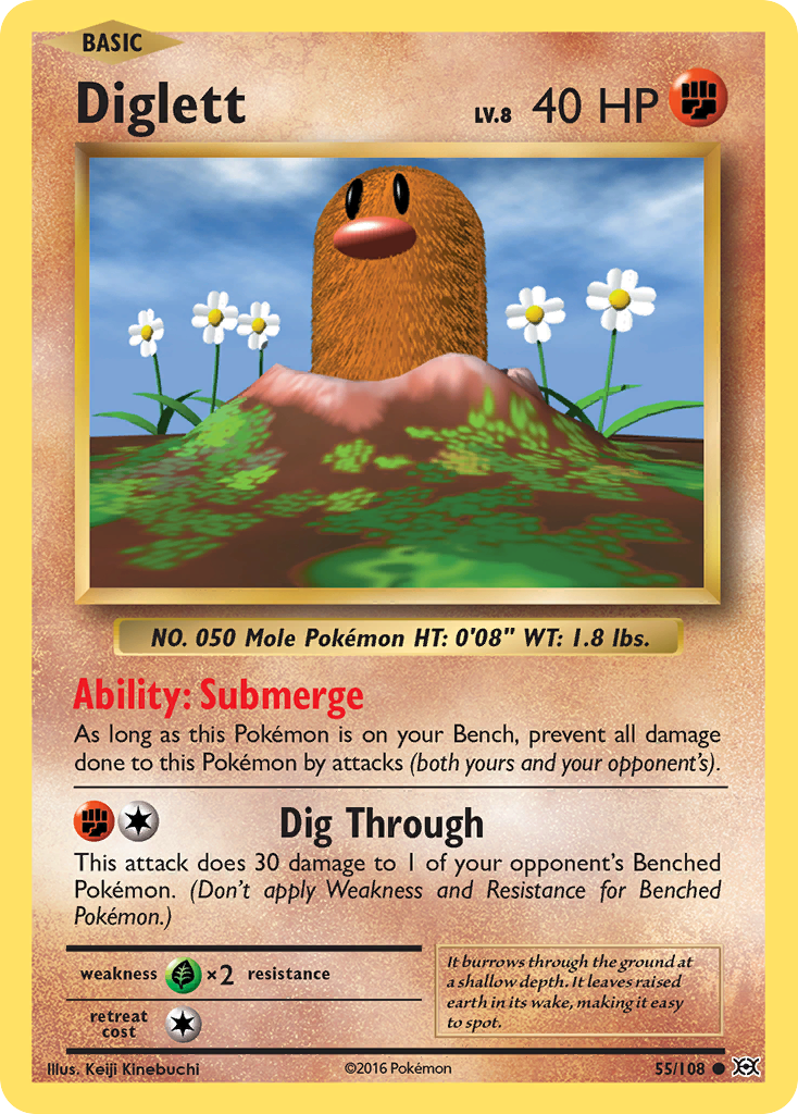 Diglett (55/108) [XY: Evolutions] | Mega City Incorporated