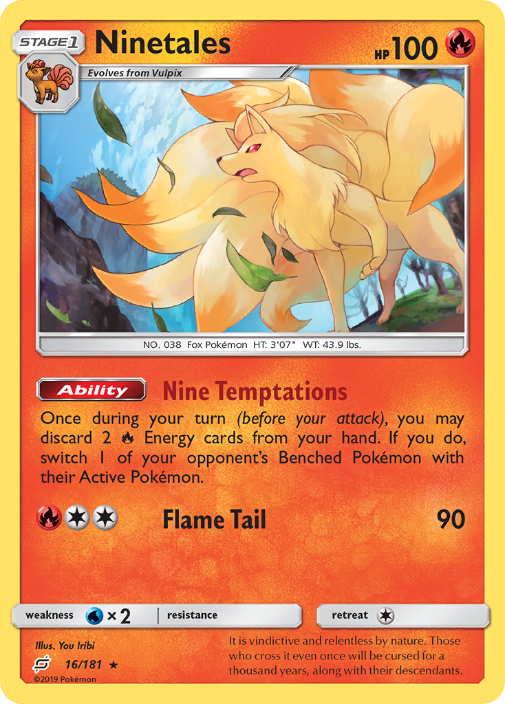 Ninetales (16/181) [Sun & Moon: Team Up] | Mega City Incorporated