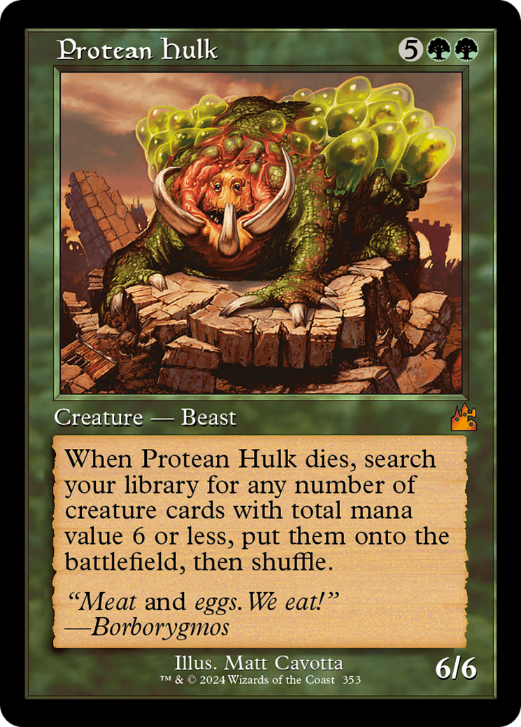 Protean Hulk (Retro Frame) [Ravnica Remastered] | Mega City Incorporated