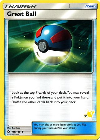 Great Ball (119/149) (Pikachu Stamp #38) [Battle Academy 2020] | Mega City Incorporated