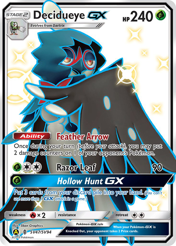 Decidueye GX (SV47/SV94) [Sun & Moon: Hidden Fates - Shiny Vault] | Mega City Incorporated