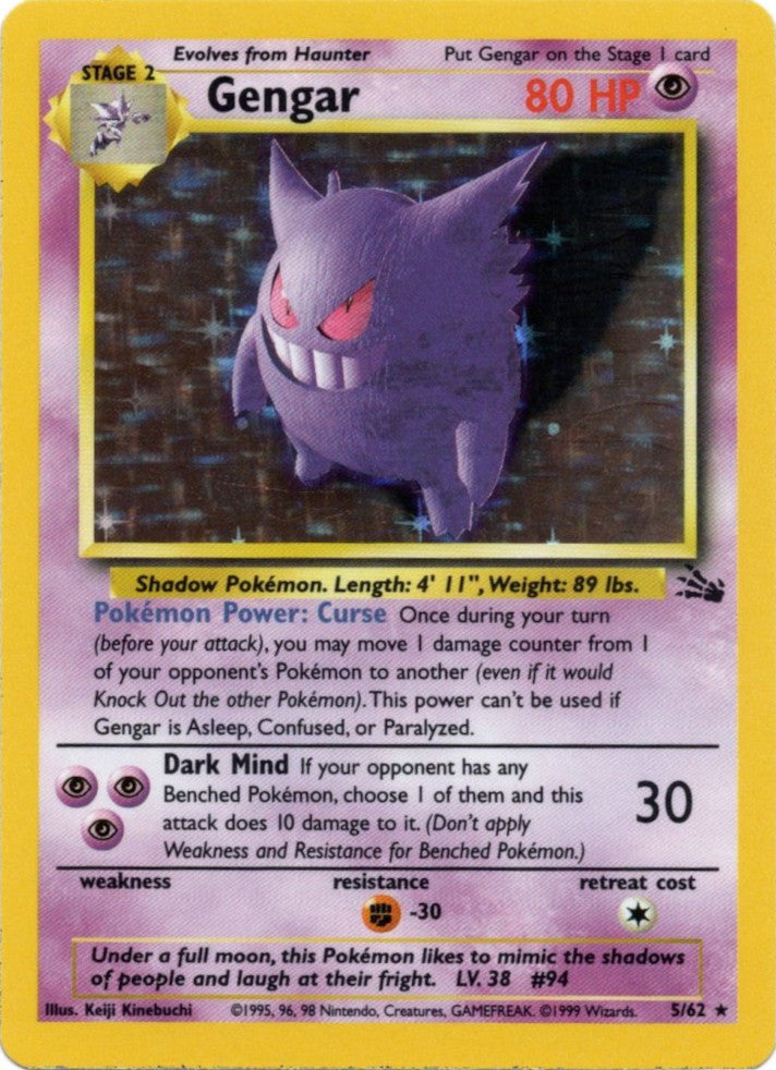 Gengar (5/62) [Fossil Unlimited] | Mega City Incorporated