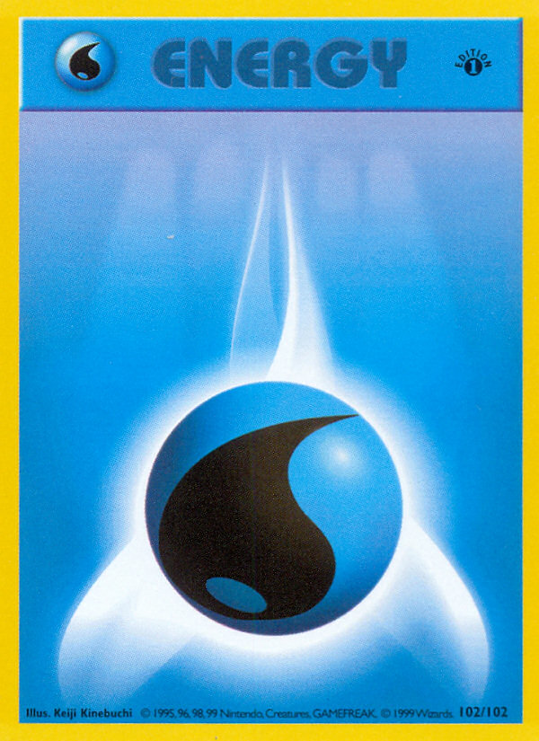 Water Energy (102/102) (Shadowless) [Base Set 1st Edition] | Mega City Incorporated