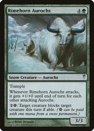 Rimehorn Aurochs [Coldsnap] | Mega City Incorporated