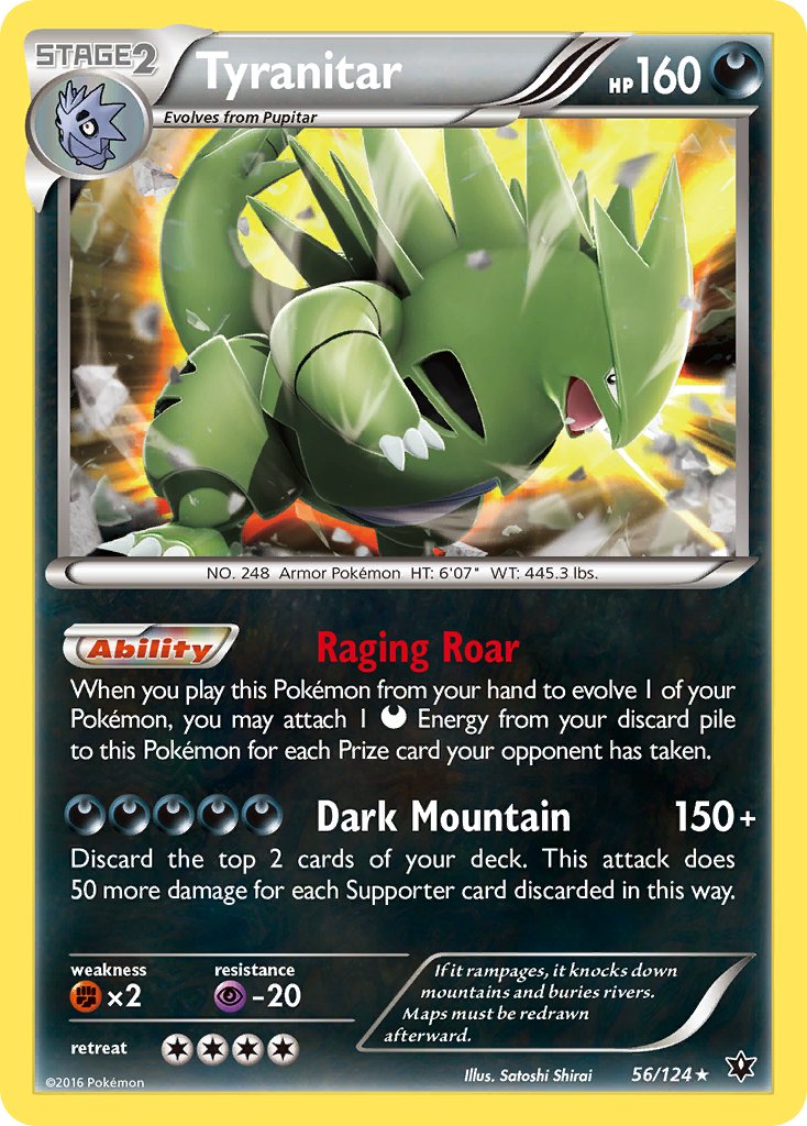 Tyranitar (56/124) [XY: Fates Collide] | Mega City Incorporated