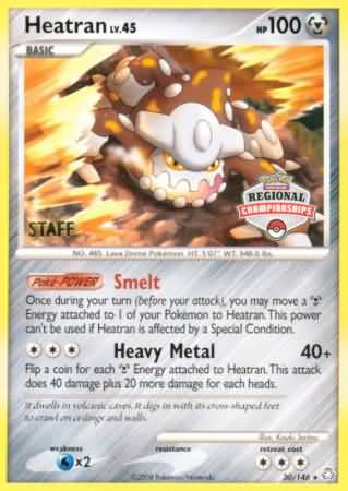 Heatran (30/146) (Regional Championships Staff) [Diamond & Pearl: Legends Awakened] | Mega City Incorporated