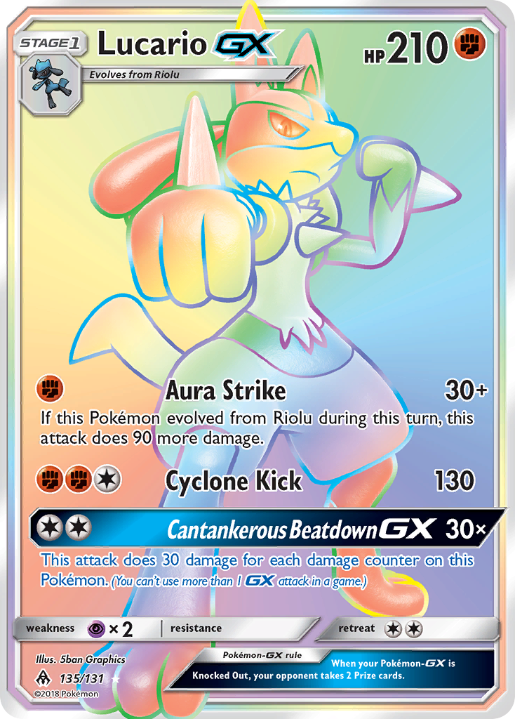 Lucario GX (135/131) [Sun & Moon: Forbidden Light] | Mega City Incorporated