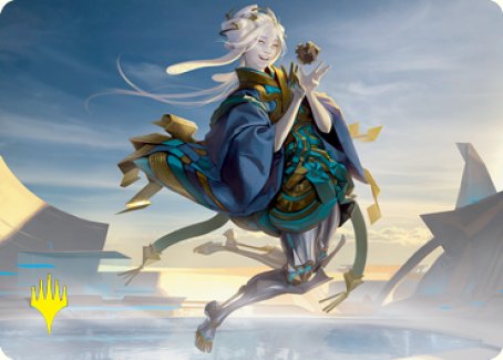 Moonfolk Puzzlemaker Art Card (Gold-Stamped Signature) [Kamigawa: Neon Dynasty Art Series] | Mega City Incorporated