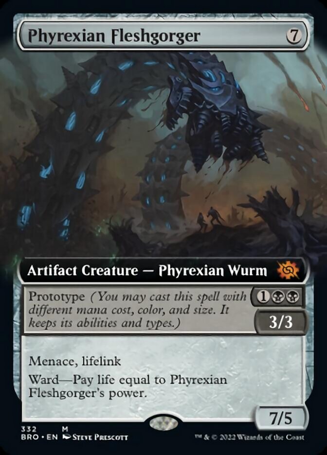 Phyrexian Fleshgorger (Extended Art) [The Brothers' War] | Mega City Incorporated