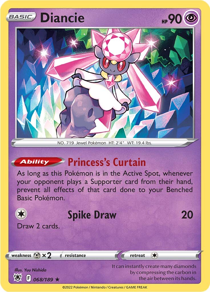 Diancie (068/189) [Sword & Shield: Astral Radiance] | Mega City Incorporated