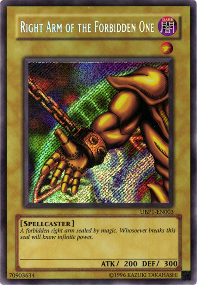 Right Arm of the Forbidden One [UBP1-EN003] Secret Rare | Mega City Incorporated