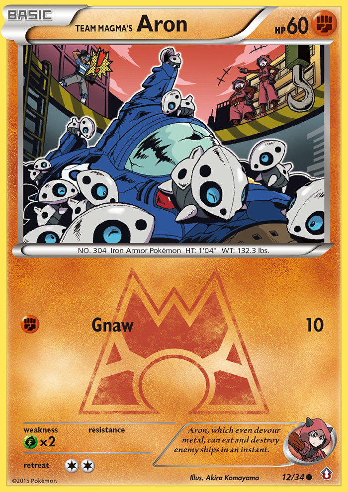 Team Magma's Aron (12/34) [XY: Double Crisis] | Mega City Incorporated