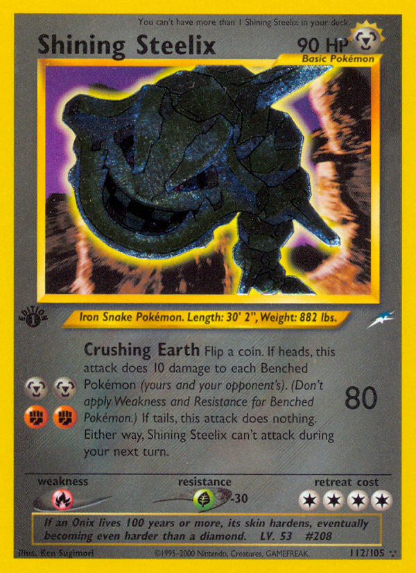 Shining Steelix (112/105) [Neo Destiny 1st Edition] | Mega City Incorporated