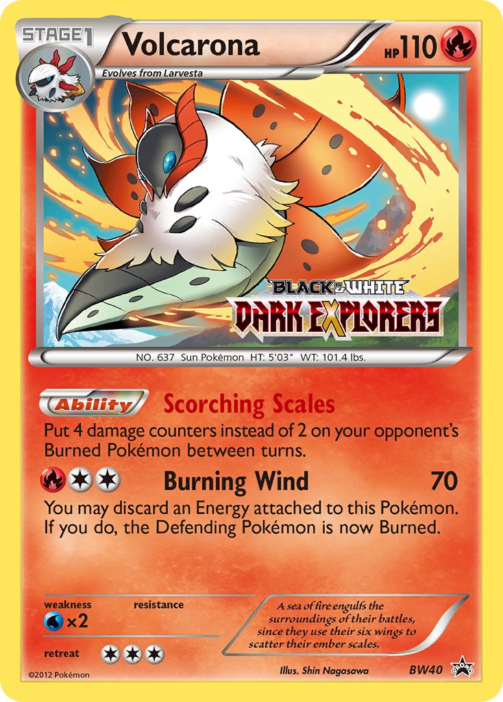 Volcarona (BW40) (Staff Prerelease Promo) [Black & White: Black Star Promos] | Mega City Incorporated