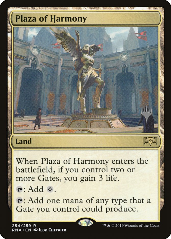 Plaza of Harmony (Promo Pack) [Ravnica Allegiance Promos] | Mega City Incorporated