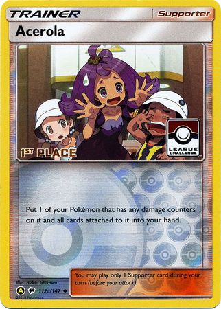 Acerola (112a/147) (League Promo 1st Place) [Sun & Moon: Burning Shadows] | Mega City Incorporated