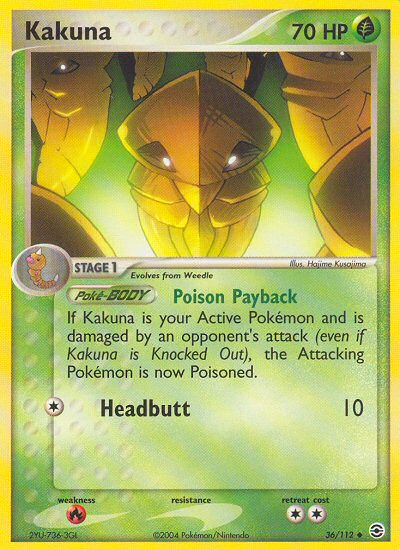 Kakuna (36/112) [EX: FireRed & LeafGreen] | Mega City Incorporated