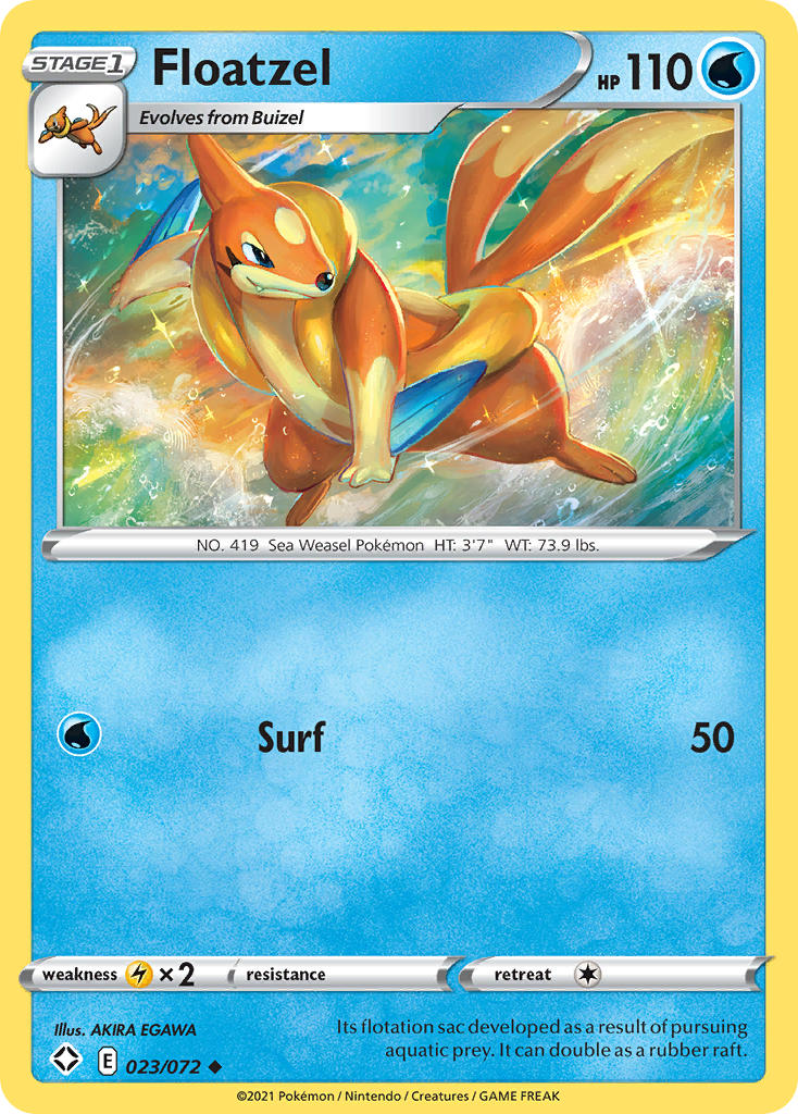 Floatzel (023/072) [Sword & Shield: Shining Fates] | Mega City Incorporated