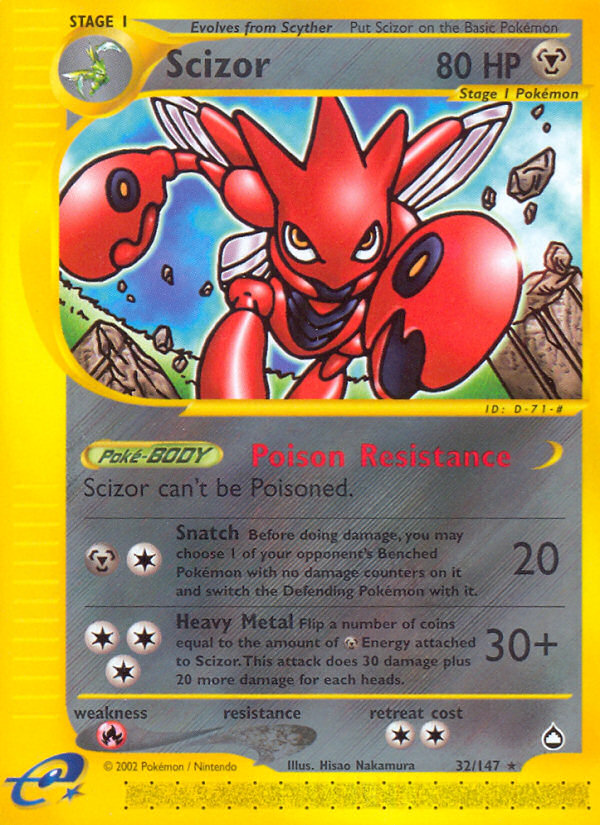 Scizor (32/147) [Aquapolis] | Mega City Incorporated